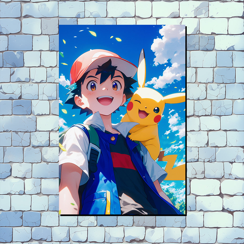 פוקימון | יצירות אמנות של Ash & Pikachu מאת @Artfinity007