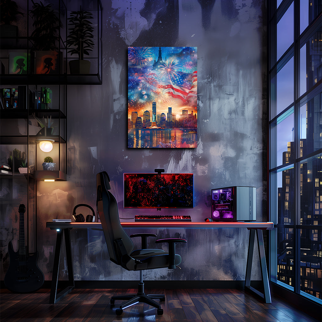 ערים | יצירות אמנות של יום העצמאות של ניו יורק מאת @leinwandbild24