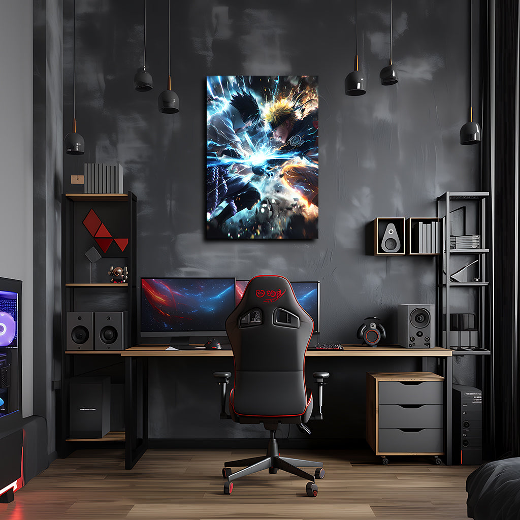 נארוטו | יצירת אמנות נארוטו נגד סאסקה מאת @faissal_thomas