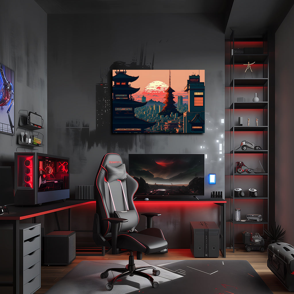 ערים | יצירות אמנות מפוקסלות ביפן מאת @leinwandbild24