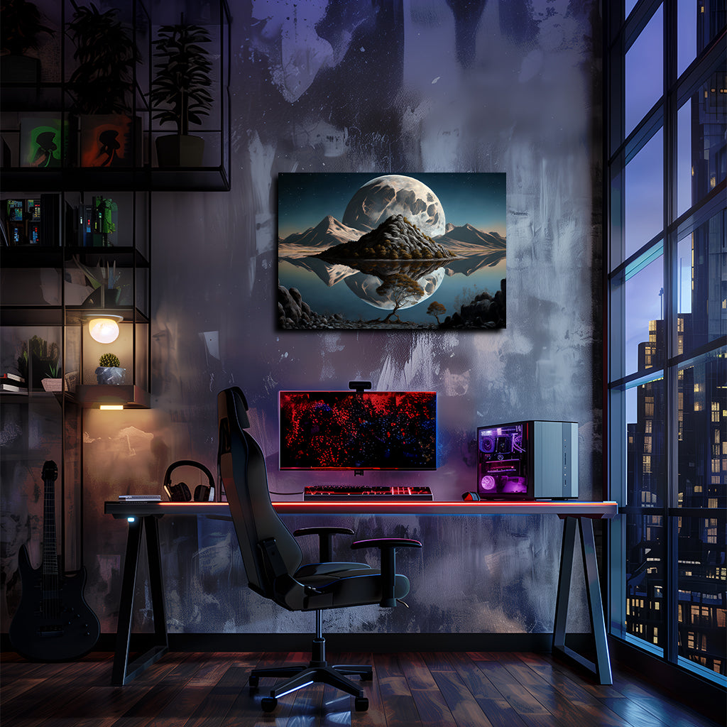 חלל | יצירת האמנות של הירח מאת @leinwandbild24