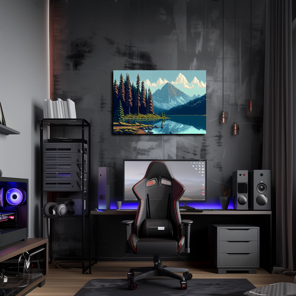 טבע | יצירות אמנות של אגם מפוקסל מאת @leinwandbild24