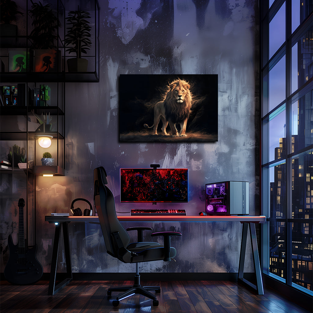 טבע | יצירת אמנות אריה מלכותית מאת @leinwandbild24