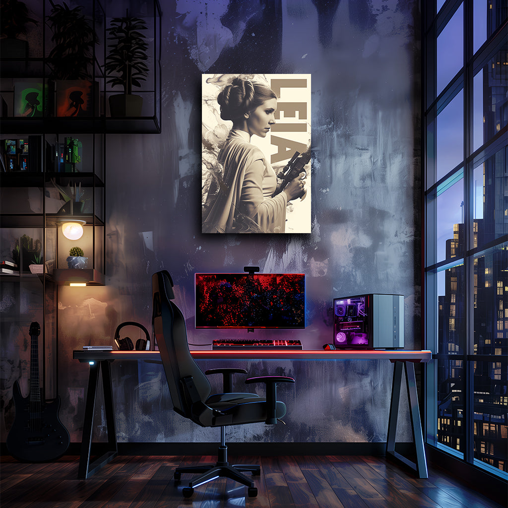 מלחמת הכוכבים | יצירות אמנות של הנסיכה ליאה מאת @zegidesignai