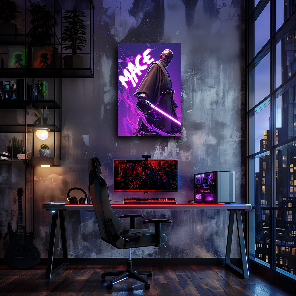 מלחמת הכוכבים | יצירות אמנות של Mace Windu מאת @zegidesignai