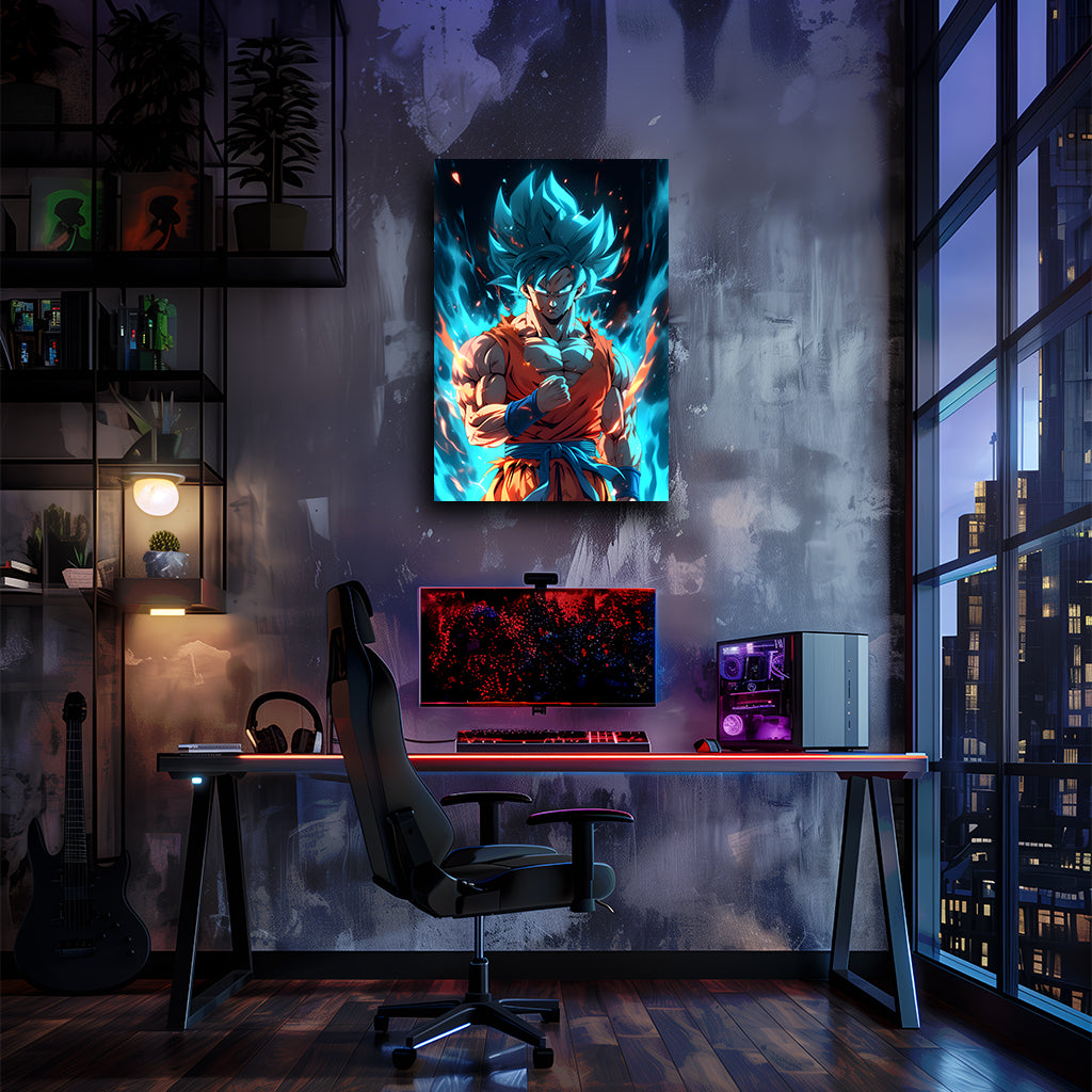 דרגון בול ז | יצירת אמנות כחולה גוקו מאת @vid_mation