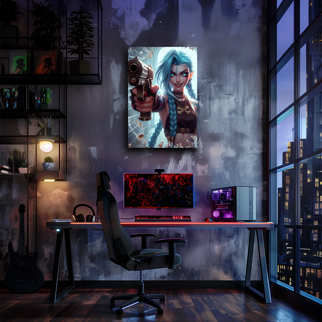 League of Legends | יצירות אמנות של Jinx מאת @dreameaterart460