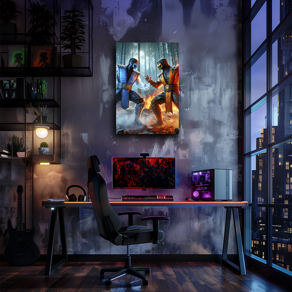 מורטל קומבט | יצירת אמנות Zero vs Scorpion מאת @ak_aigaming