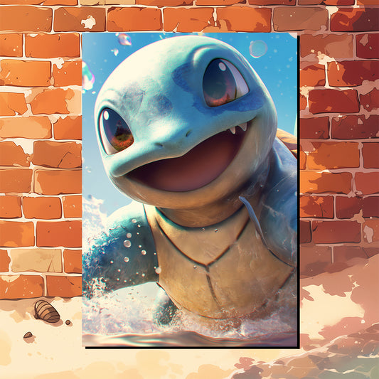 פוקימון | יצירת אמנות Squirtle מאת @zegidesignai