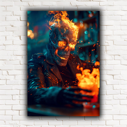 Ghost Rider | יצירות אמנות של Johnny Blaze מאת @zegidesignai