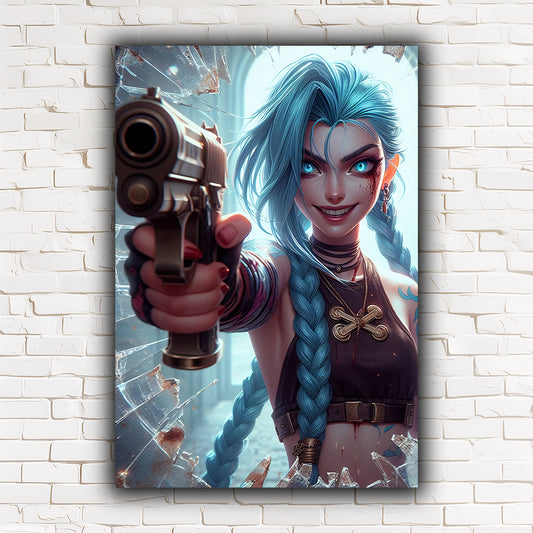 League of Legends | יצירות אמנות של Jinx מאת @dreameaterart460