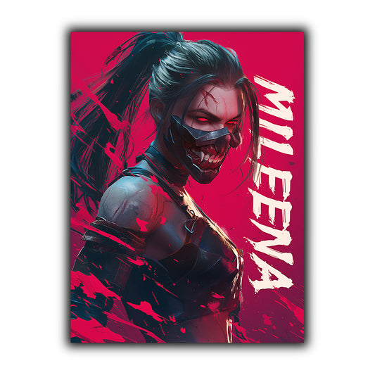 מורטל קומבט | יצירת אמנות של Mileena מאת @zegidesignai