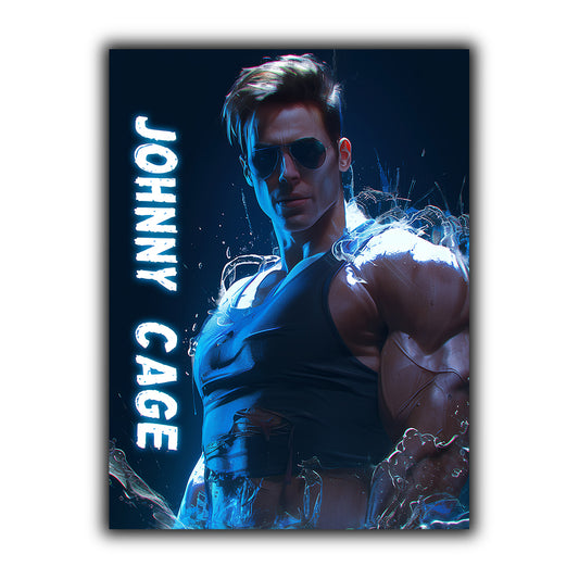 מורטל קומבט | יצירות אמנות של Johnny Cage מאת @zegidesignai