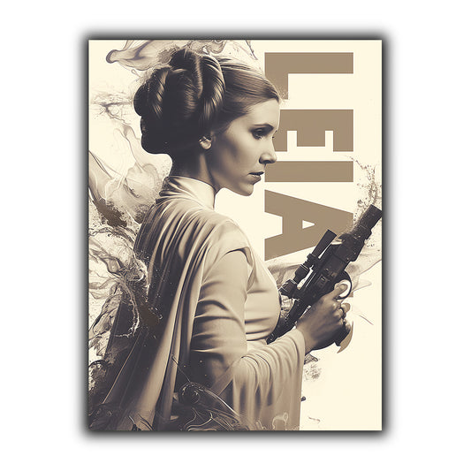 מלחמת הכוכבים | יצירות אמנות של הנסיכה ליאה מאת @zegidesignai