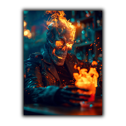 Ghost Rider | יצירות אמנות של Johnny Blaze מאת @zegidesignai
