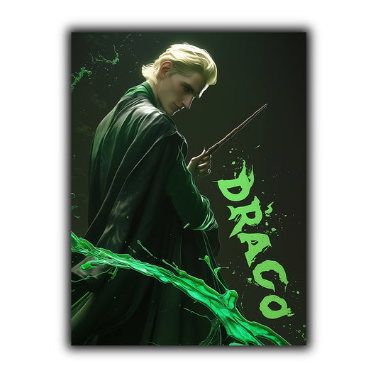 הארי פוטר | יצירת אמנות של דראקו מאלפוי מאת @zegidesignai