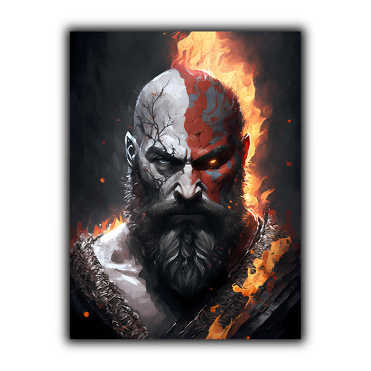 אל המלחמה | יצירת אמנות של Kratos מאת @faissal_thomas