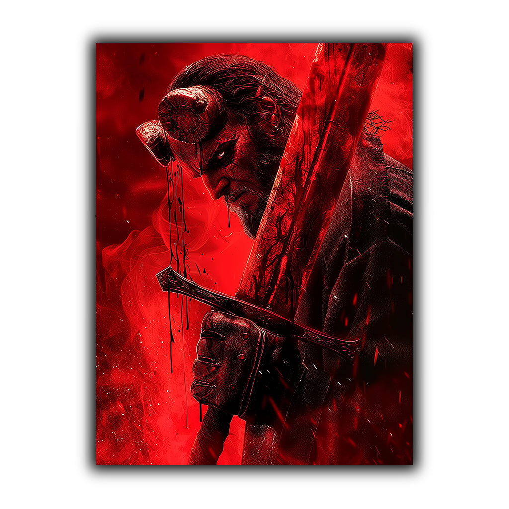 DC-Comics | יצירות אמנות של Hellboy מאת @zegidesignai