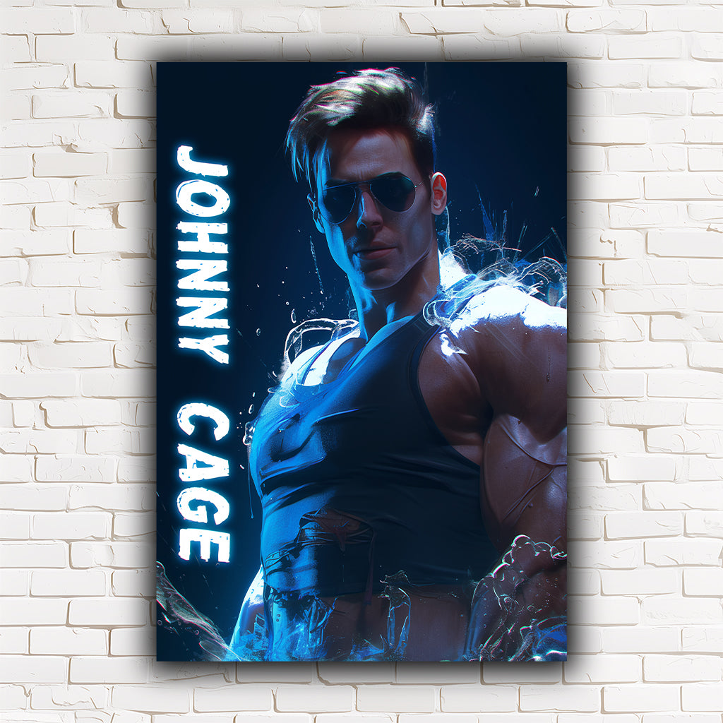 מורטל קומבט | יצירות אמנות של Johnny Cage מאת @zegidesignai