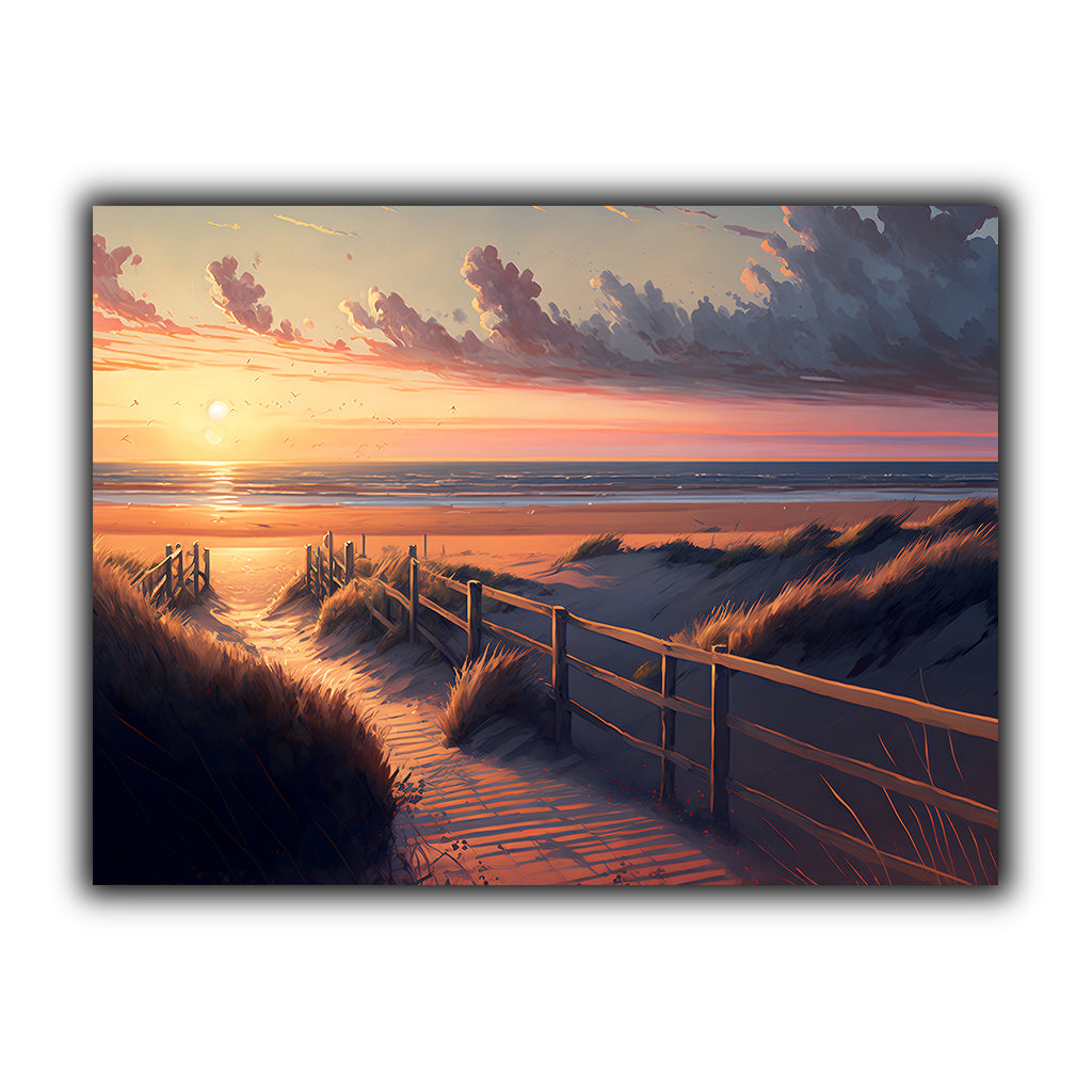 טבע | יצירות אמנות של Beach Sunrise מאת @leinwandbild24