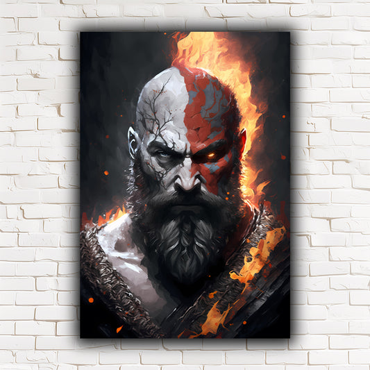 אל המלחמה | יצירת אמנות של Kratos מאת @faissal_thomas