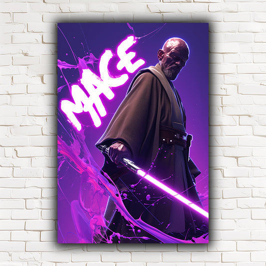 מלחמת הכוכבים | יצירות אמנות של Mace Windu מאת @zegidesignai