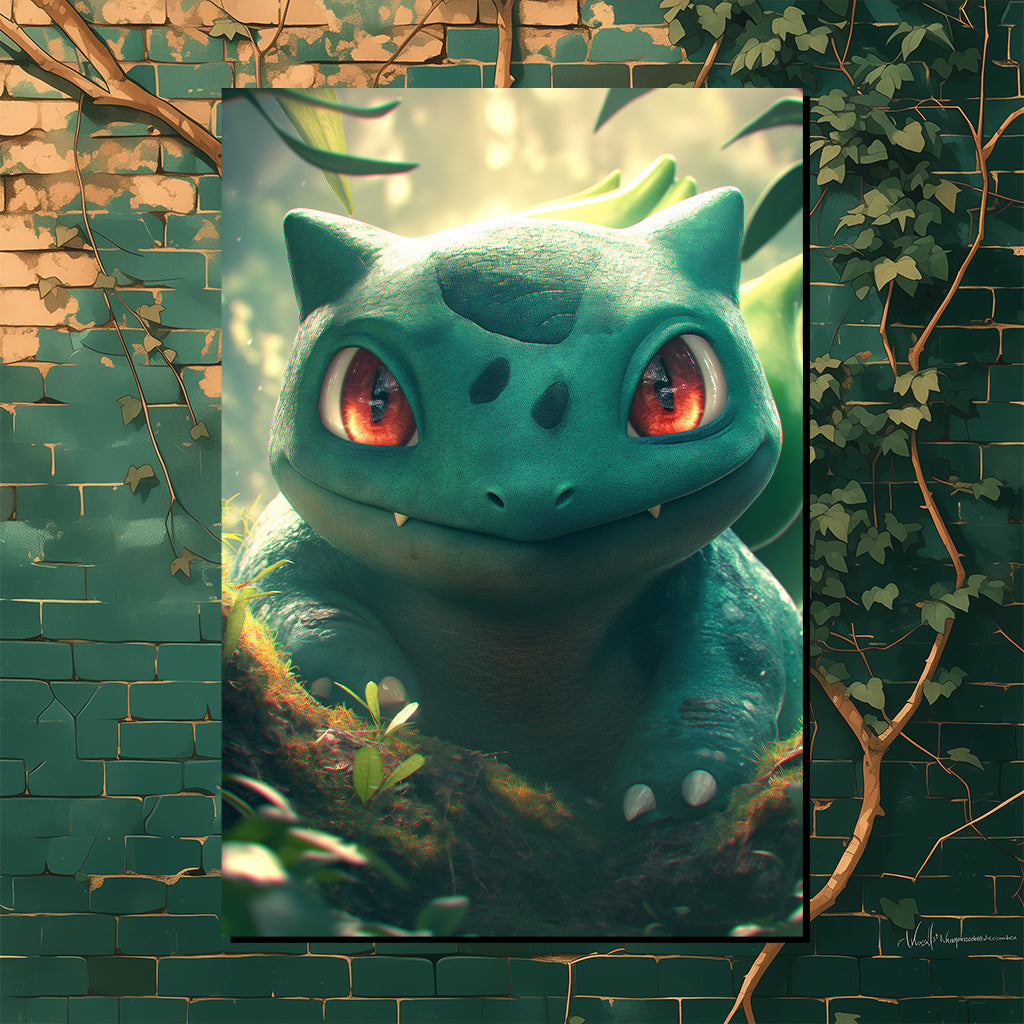 פוקימון | יצירות אמנות של Bulbasaur מאת @zegidesignai